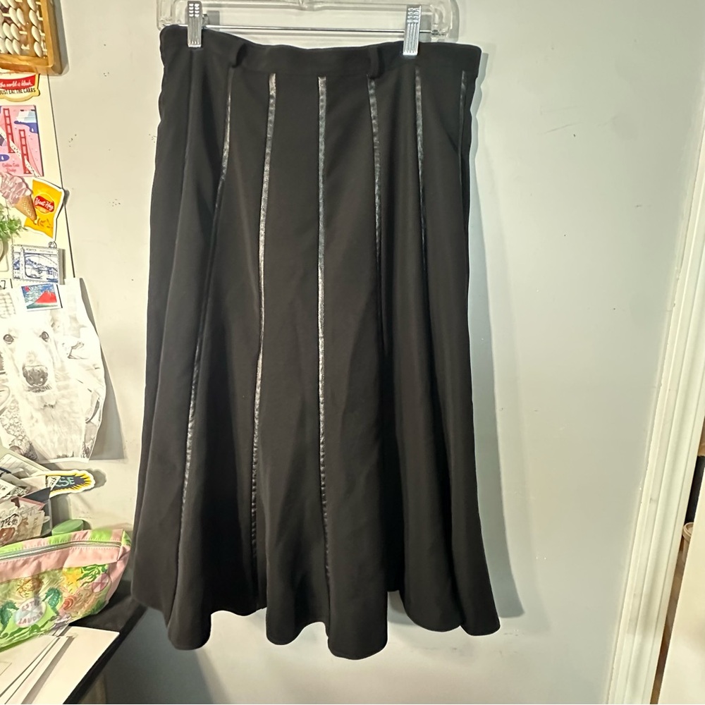 🇨🇦 Joseph Ribkoff Black Midi Skirt 12 - Picture 6 of 9